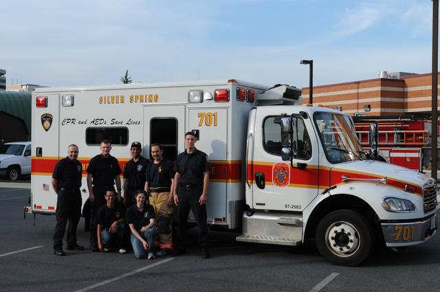 Ambulance 701 with volunteers